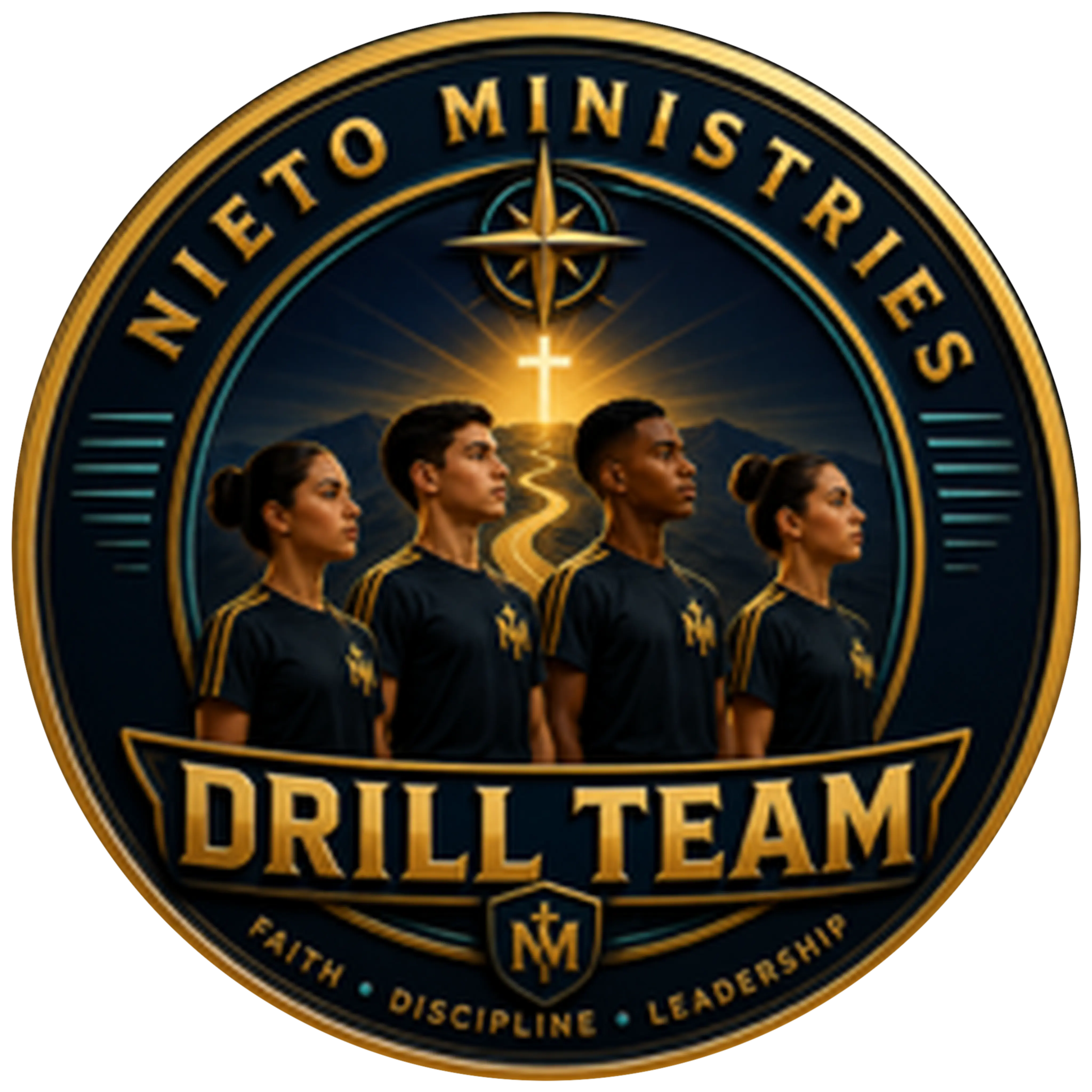 Nieto Ministries Drill Team official logo